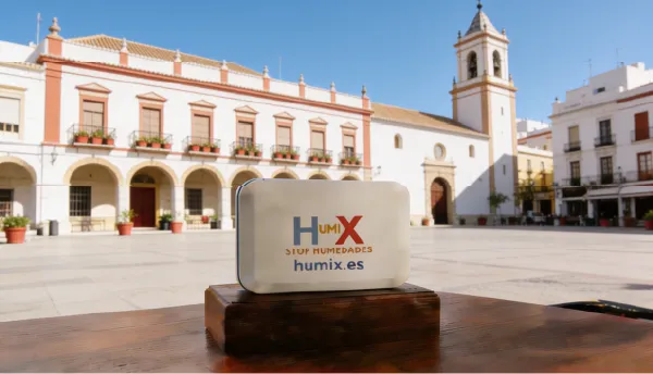 Sistema HUMIX instalado en la pared de una vivienda en Getxo